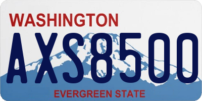 WA license plate AXS8500
