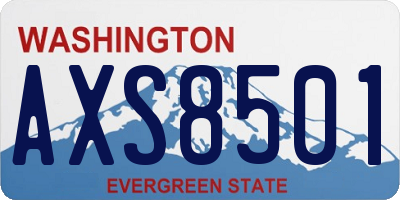 WA license plate AXS8501