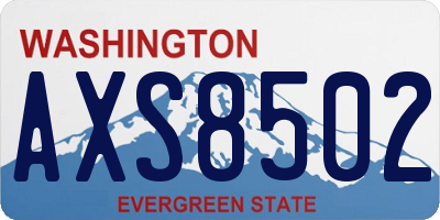 WA license plate AXS8502