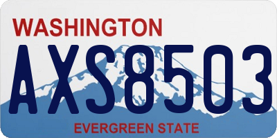 WA license plate AXS8503