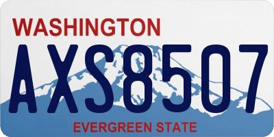 WA license plate AXS8507