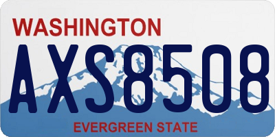 WA license plate AXS8508