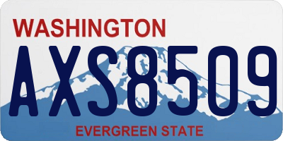 WA license plate AXS8509