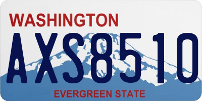WA license plate AXS8510