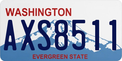 WA license plate AXS8511