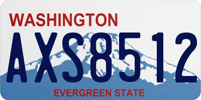 WA license plate AXS8512
