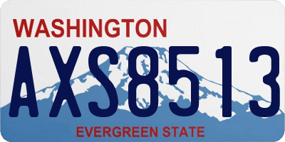 WA license plate AXS8513