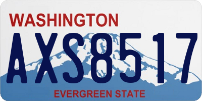 WA license plate AXS8517