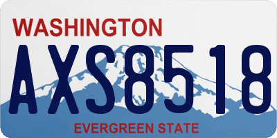 WA license plate AXS8518