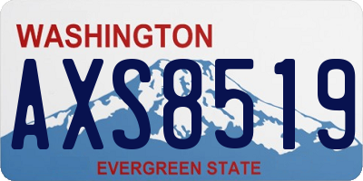 WA license plate AXS8519