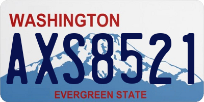 WA license plate AXS8521