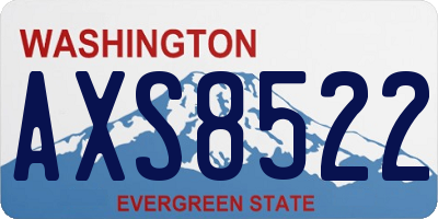 WA license plate AXS8522