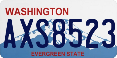 WA license plate AXS8523