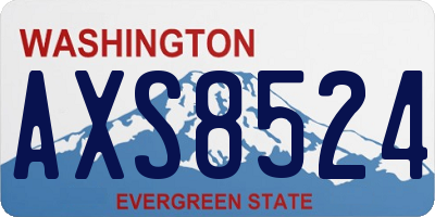 WA license plate AXS8524