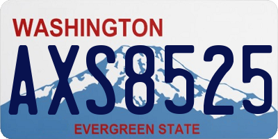 WA license plate AXS8525