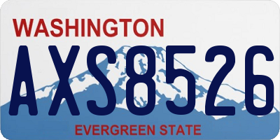 WA license plate AXS8526