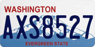 WA license plate AXS8527