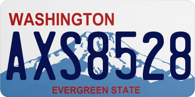 WA license plate AXS8528