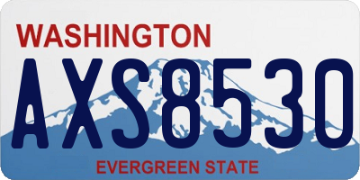 WA license plate AXS8530