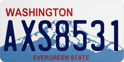 WA license plate AXS8531