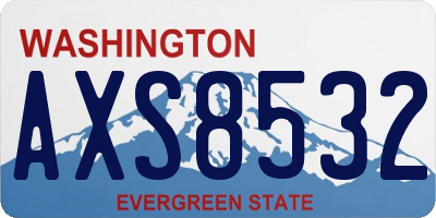 WA license plate AXS8532