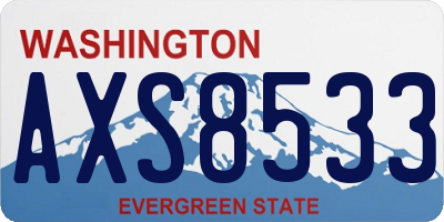 WA license plate AXS8533