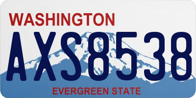 WA license plate AXS8538