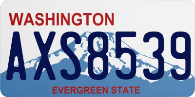 WA license plate AXS8539