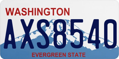 WA license plate AXS8540