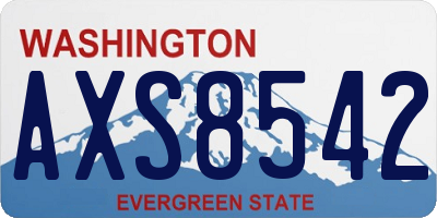 WA license plate AXS8542