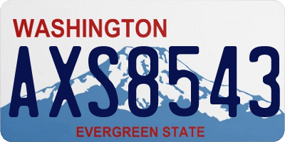 WA license plate AXS8543