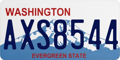 WA license plate AXS8544