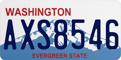 WA license plate AXS8546