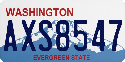 WA license plate AXS8547