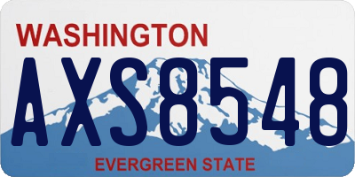 WA license plate AXS8548