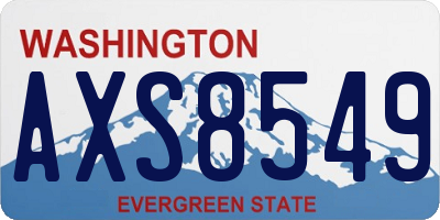 WA license plate AXS8549