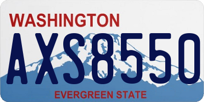 WA license plate AXS8550