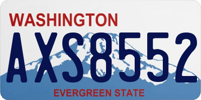 WA license plate AXS8552