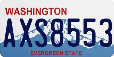 WA license plate AXS8553