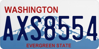 WA license plate AXS8554