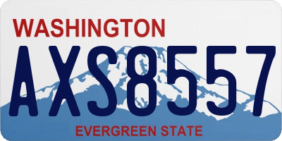 WA license plate AXS8557