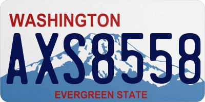 WA license plate AXS8558