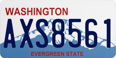 WA license plate AXS8561