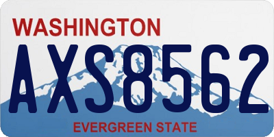 WA license plate AXS8562