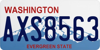 WA license plate AXS8563