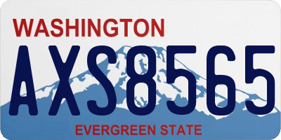 WA license plate AXS8565