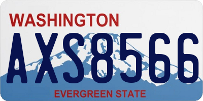 WA license plate AXS8566