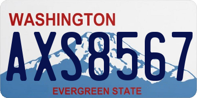 WA license plate AXS8567