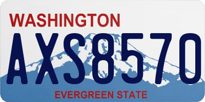 WA license plate AXS8570