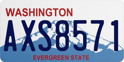 WA license plate AXS8571